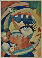 Haraszti László : Szemek, akvarell