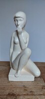 Ülő akt, 33cm,Jihokera kerámia 1960 körül