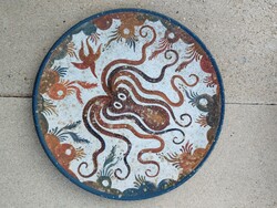 Ókori krétai polip díszítésű tányér másolat i.e. 1500 körül
