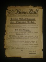 1938.03.10. Das Kleine Blatt ( Anschluss ) Csak címlap