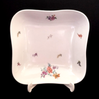 RÉGI HÜTTL TIVADAR BUDAPEST JELZETT PORCELÁN,RÉGI GYÖNYÖRŰ KÖRETES TÁLALÓ TÁL