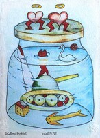 Ef Zámbó István (1950-): Befőttmű tankkal (EBP)