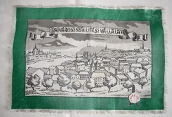 Fővárosi Szállítási Vállalat , Budapest V. kerület Marx tér 7. látkép emléktárgy terítő 40,5x28,5cm