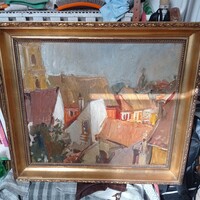Ismeretlen alkotó: Szentendre belvárosa az 1930-as évekből