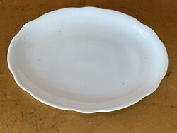 ZSOLNAY NAGYMÉRETŰ OVÁLIS PECSENYÉS TÁLCA, JELZETT RETRO PORCELÁN 36 X 25.5 CM