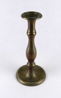 1W487 Antik nagyméretű réz gyertyatartó 24.6 cm