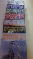 Hét darab Galaktika Folyóirat, 1985, 86, 87, 88, 89 évekből.