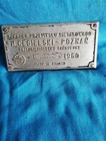 LENGYEL GÉP TÁBLA  ALUMÍNIUM