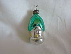 RÉGI ÜVEG KARÁCSONYFADÍSZ - HÁZIKÓ!