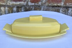 Kispest, Gránit Art deco sárga vajtartó