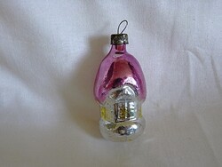 RÉGI ÜVEG KARÁCSONYFADÍSZ - HÁZIKÓ!
