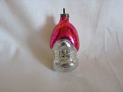 RÉGI ÜVEG KARÁCSONYFADÍSZ - HÁZIKÓ!