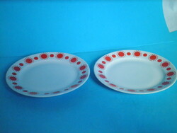 2 db ﻿﻿Retró Alföldi porcelán Centrum varia mintás reggeliző kistányér tál.