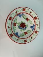 Régi Wilhelm porcelán tányér /kockás / 24 cm átmérő, ép