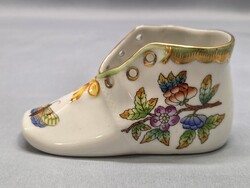 Herendi Viktória mintás sárga masnis cipő