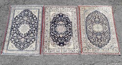 3 db. Nain selyem szőnyeg. / Irán