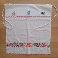 Hímzett kötény- Kalocsai mintás kézimunka, népi, népművészeti