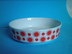 Retró Alföldi porcelán Centrum varia mintás kompótos tál.