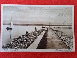 Régi képeslap 1934. Balatonszemes fürdő