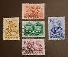 1939. Protestáns  bélyeg sor pecsételt (1/6/8)