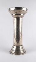 1W506 Régi ezüstözött art deco PARAMOUNT FÉM váza 30 cm