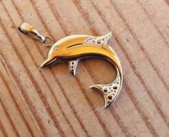 8 karátos arany  delfin medál