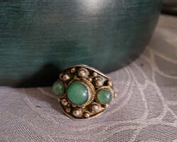 Ezüst gyűrű / aventurin