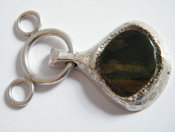 Modernista, nagy méretű dán ezüst (925) medál