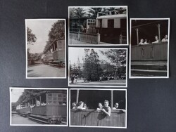 Régi fotók 1950-es évek vége, Lillafüred kisvasút 6db fotó,  6,5 x 9,5 cm