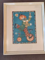 Molnár Gabriella: Bohóc 34x25cm