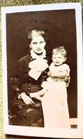 1889 A GYERMEK IV. KÁROLY KIRÁLY + ÉDESANYJA MÁRIA JOZEFA KIRÁLYI HERCEGNŐ KORABELI ÉS EREDETI FOTÓ