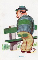 Postcard: Humorous card. Franked in 1958, in good condition.