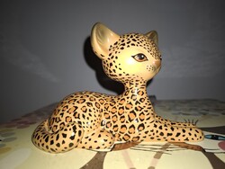 Goebel Kitty de Luxe Leopárd Porcelán