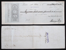 1896-ban Szarvason kiállított váltó 1700 forintról, 2 forintos illetékjegy állami váltójegyen
