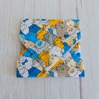 Újraszalvéta / kék - sárga cicák