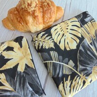 Újratasak szett (2 db/cs) / szürke - arany levelek