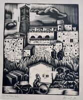 Csacsifogat Itáliai tájban - Molnár C. Pál