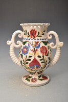 Nagy méretű Bozsik Kálmán Kunszentmárton díszváza. 23cm.