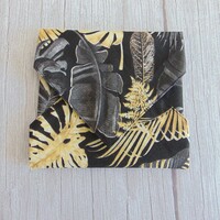 Újraszalvéta / fekete - arany levelek