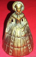 Antik réz viktoriánus cseléd hívó csengő gyönyörű fémműves munka nagyon szép hangon szól