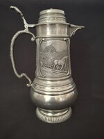 Gyönyörű nagyméretű ón kancsó