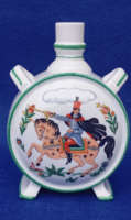 Zsolnay János vitéz kulacs ,jelzett ,15 cm