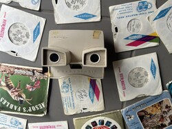 View Master képnézegető 41 db-os dia gyűjteménnyel