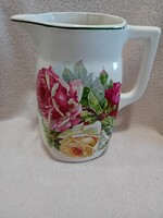 2506/21 Nagyon régi Ditmar Urbach porcelán vizeskancsó, kanna hatalmas rózsa mintával