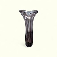 Vintage Cseh Bohemia design üveg váza - 47 cm