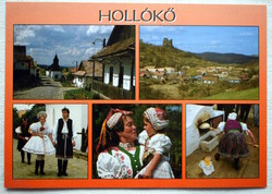 Hollókő - modern mozaik fotó képeslap