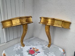 Antik fali konzol párban