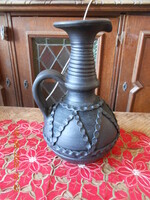 Fekete kerámia korsó, 30 cm