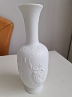 Hibátlan AK Kaiser biszkuit porcelán váza, magassága 22cm, átmérője a hasánál 8cm