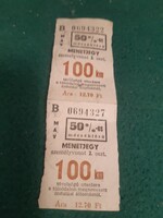 2 db vasúti menetjegy 1968-ból